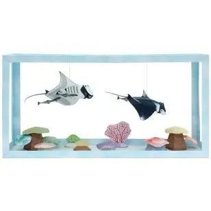 

Manta Ray Carp Aquarium 3D Paper Model DIY Cartoon Paper Model Handmade Origami Three-dimensional Children Educational Toys