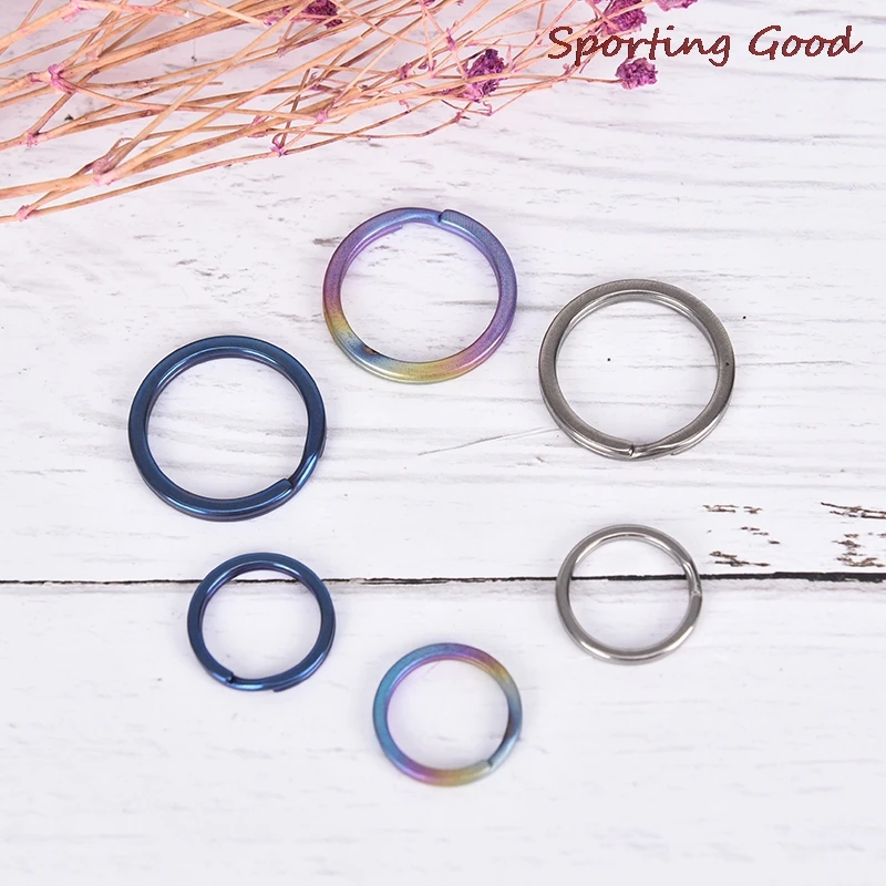 High Quality Titanium Alloy Key Ring EDC Outdoor Small Tool Blue Key Ring Accessories 18mm/25mm