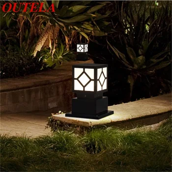 

OUTELA Outdoor Wall Lamp Post Light Fixture Modern Patio LED Pillar Waterproof Lighting For Porch Balcony Courtyard Villa