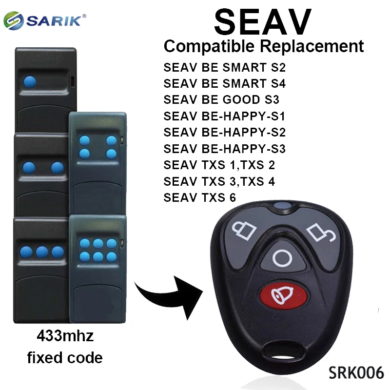 

433MHz remote control duplicator for SEAV, SEAV fixed code remote control