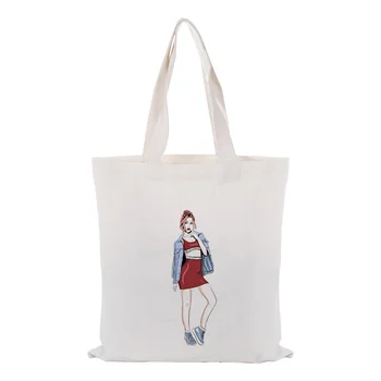 

cool Canvas Tote Bag Shopping Bag Handbag Custom Print Logo Text DIY Daily Use Eco Ecologicas Reusable Recycle