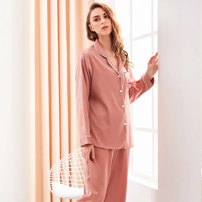 Freeshippingpromotionwomen Ice Шелковый халат Премиум; сезон весна-осень; кардиган с длинными рукавами, ночная пижама с длинными рукавами для женщин - Цвет: see chart
