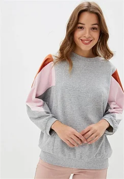 

2019 early autumn new round neck bat sleeve blue haze fight velvet jacket