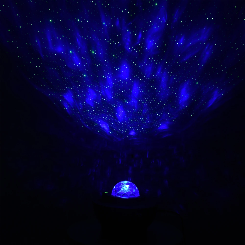 

Bluetooth Voice Controlled Laser Light LED Starry Star Projection Lamp Music Night Light Watermark Lamp USB Cable