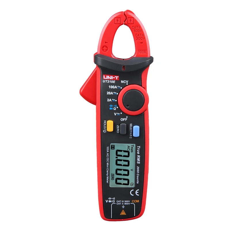 UNI-T UT210E Clamp Meter Pinza Amperimetrica VFC Electrical Instruments DC/AC Current Voltage Tester Auto Range Multimeter