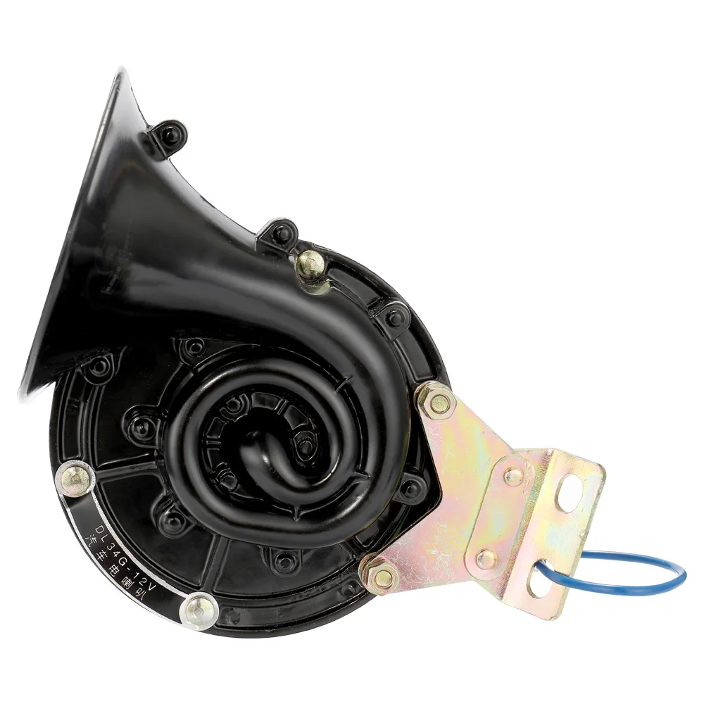 Громкий 300DB 12 V/24 V черный Электрический клаксон в форме спирали супер-громкий звук рога оригинальность звука для автомобиля Мотоцикл Грузовик катер