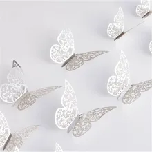 12 шт. стикер для детской комнаты s бабочка зеркало холодильник 3D стикер стены спальни аксессуары для домашнего декора muur стикер дропшиппинг