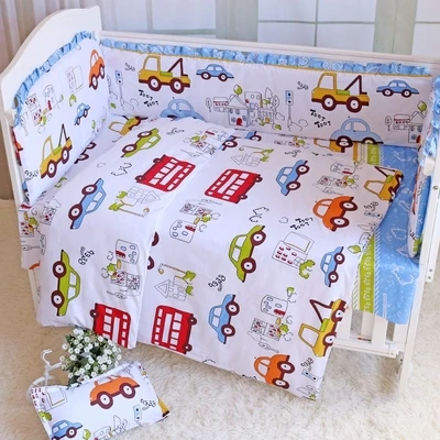 Kit de berceau en coton de dessin animé | Ensemble confortable pour bébés, 120x60/120x70cm, pièces