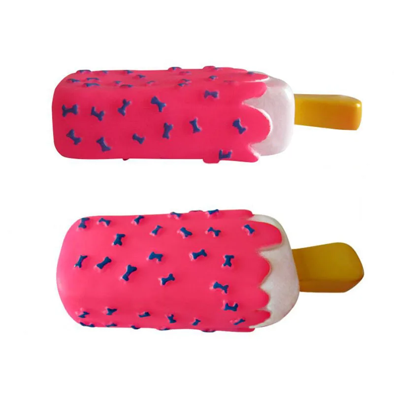Pet Dog Chew Toys Squeaky Rubber Toy Puppy Baby Dogs Interattivo Ice Cream Bite Molar Toy Dog Toys For Summar Pets Products