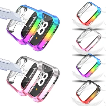 

Ultra Thin Soft Plating TPU Cover Cases For Fitbit Versa Full Screen Protector Silicone Case For Fitbit Versa Smartwatch Case