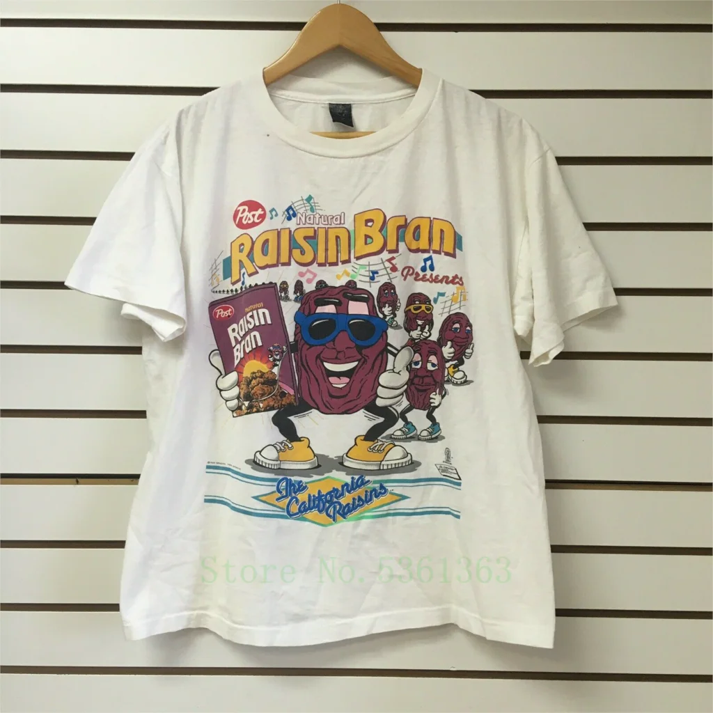 Cotton california raisins Raisin Bran Tee shirts Size S 5XL Medium Post