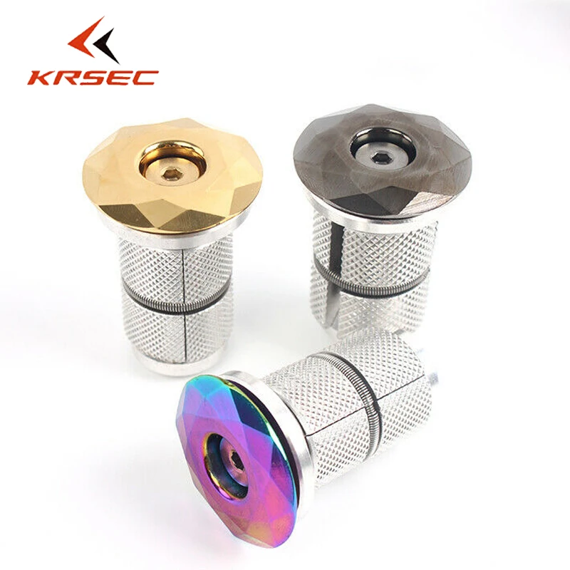 KRSEC 1 1/8" Aluminum Alloy Expander Top Cap MTB Bike Road Bicycle