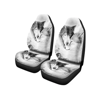 

Universal Car Seat Cover Wofl Printed Auto Seat Cover Dustproof Anti Slip Seat Protector Mat Car Accessories A30
