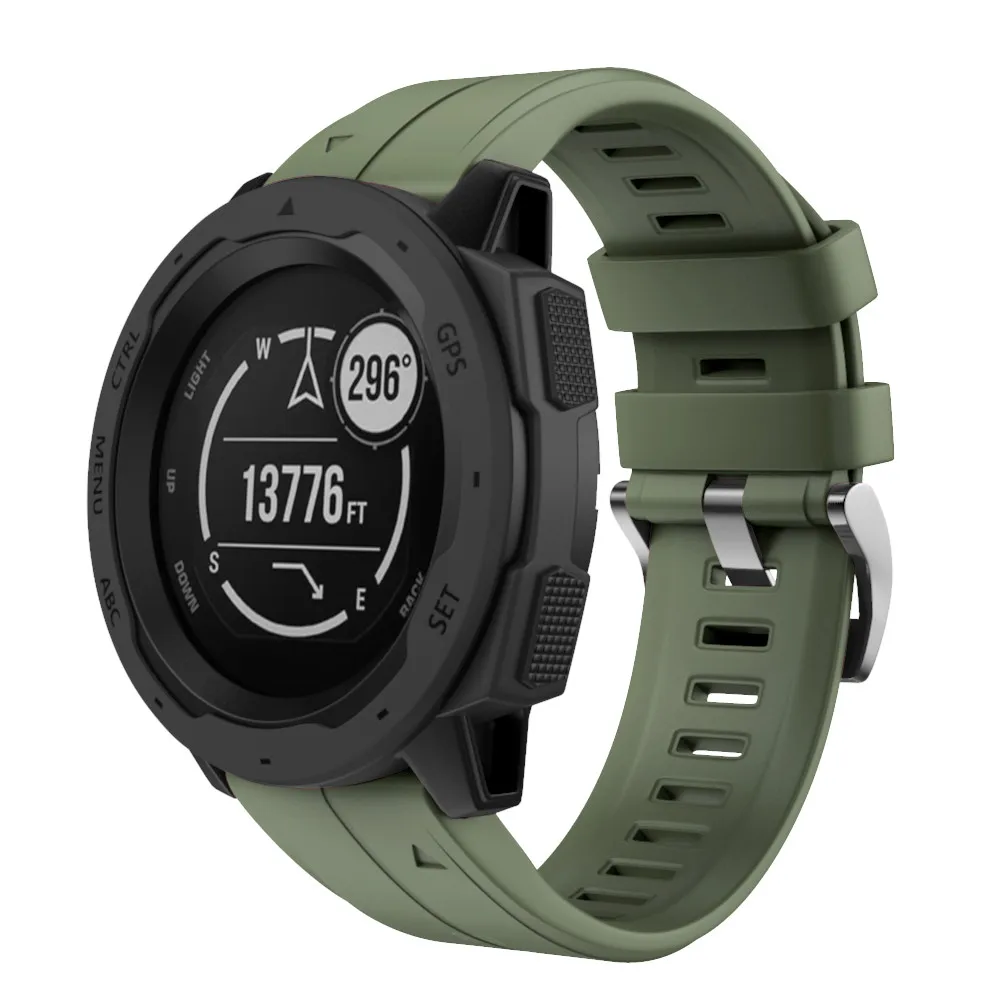 Для Garmin Instinct Quick Release спортивный сменный силиконовый ремень часы ремешок Смарт часы браслет долговечные аксессуары#810