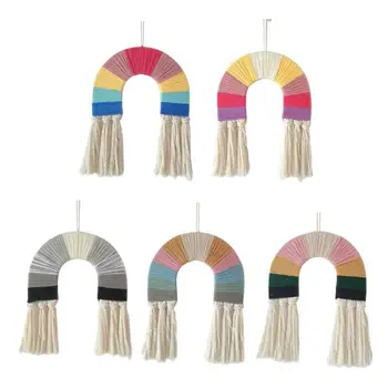 

Rainbow Tassel Wall Hanging Ornaments Kids Room Decor Wind Chimes Photo Props P31B