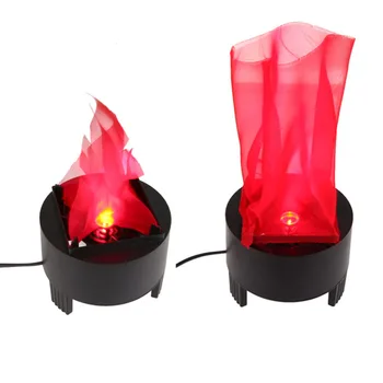 

Super Mini LED Flame Brazier Stage Lighting Effect Cold Fire Lamp Simulation Flame Machine Silk For Disco Halloween Party Decor.