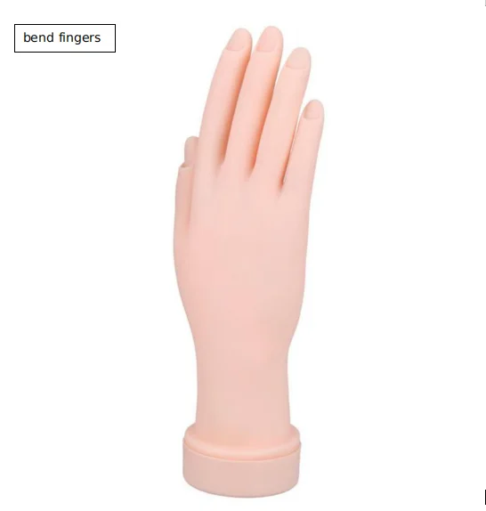 bend hand 1Pcs Nail Art Practice Soft Plastic Model Hand Flexible Soft Plastic Flectional Mannequin Model Training Tool for Acrylic/Gel - Цвет: bend hand