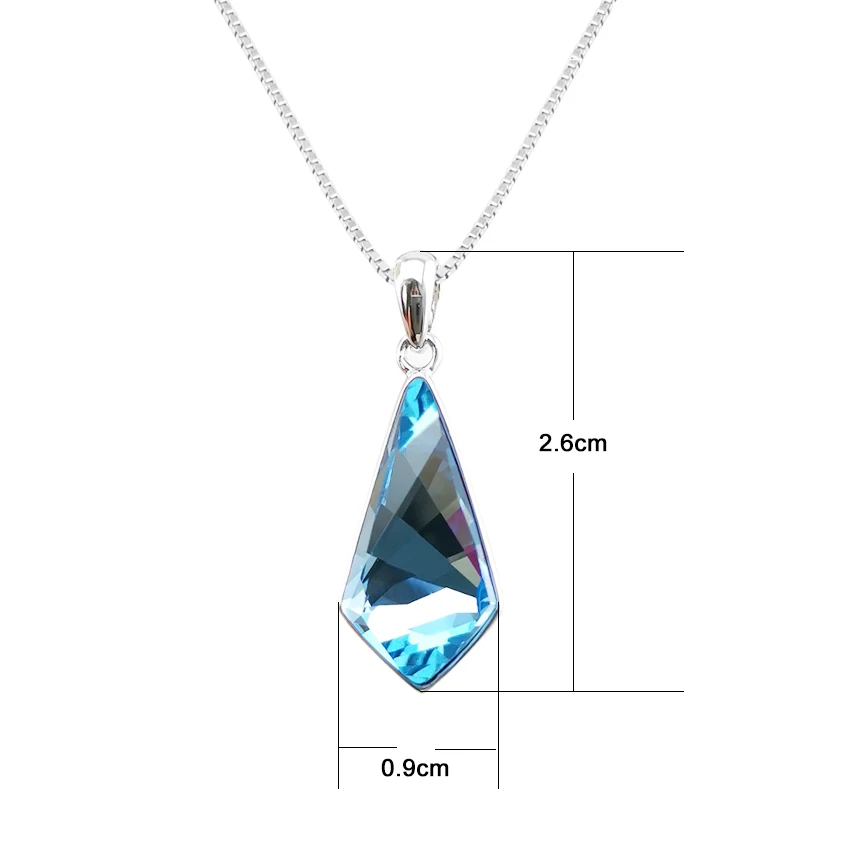 Новое ювелирное изделие HUDIESHUO, Австрийское импортное хрустальное ожерелье для женщин, 925 серебряное ожерелье с подвесками для свадебной вечеринки