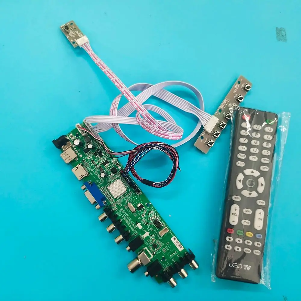 

Kit for B173RW01 V2 HW5A/V2 HW6A DVB-T DVB-T2 40pin 1600X900 Signal controller board digital TV LVDS USB HDMI VGA AV LED 17.3"