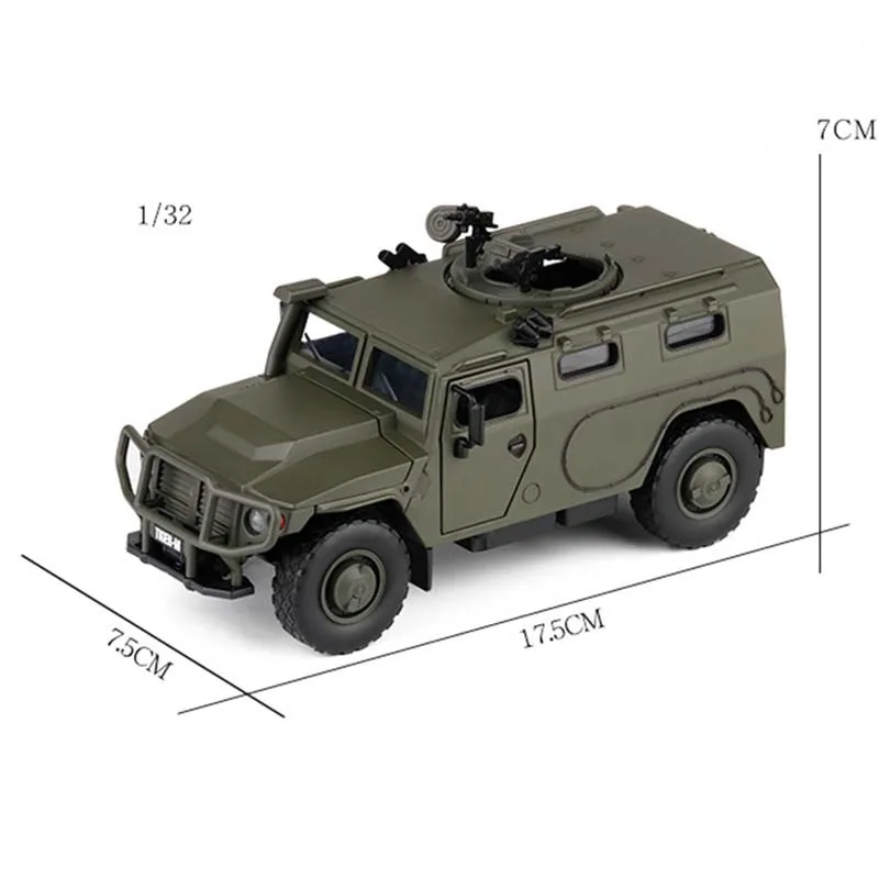 1:32, новинка, русский тигренок, бронированный автомобиль, тяжелый военный автомобиль, танк, сплав, литье под давлением, военная модель автомобиля, детский подарок, сувенир