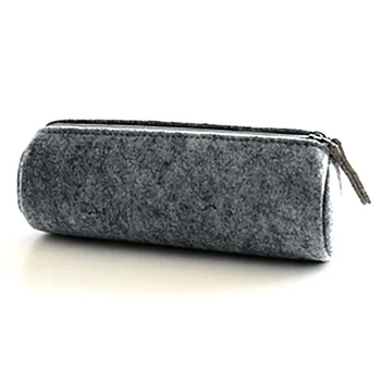 

Felt Zipper Cosmetic Makeup Bag Students Pencil Case Pen Bag Girls Boys Stationery Organizer Bag School Supplies Large Capacity