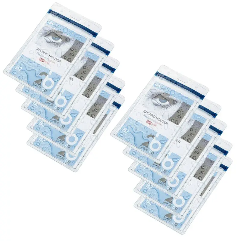 10 Pack Retractable Badge ID Card Holders with Carabiner Reel Clip Key Chain