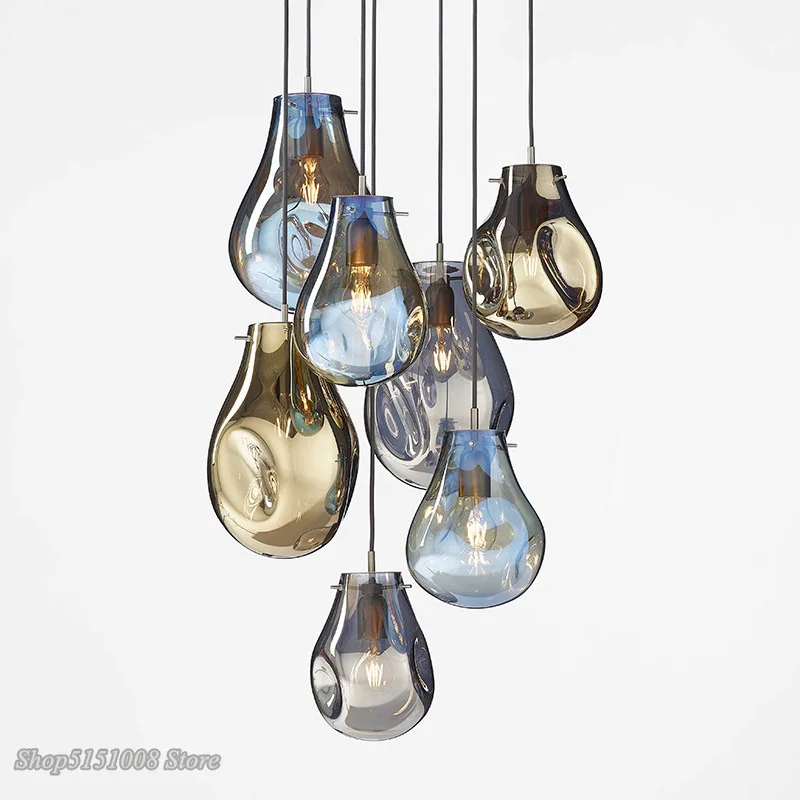 modern Minimalist Colorful Glass LED Pendant Light Bedroom Bedside Cafe Restaurant Creative Designer Hanging lamp light fixtures afbeelding