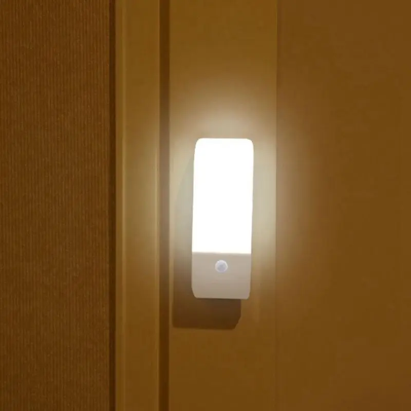 12LED USB Перезаряжаемый индукционный датчик движения ночник для шкафа лампа 3 режима освещения