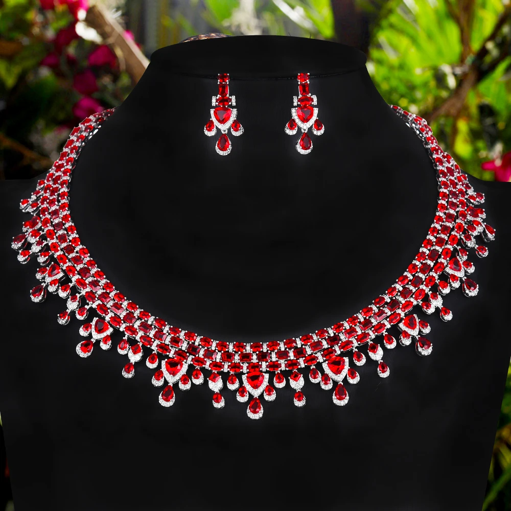 GODKI Luxury High End UAE Jewelry Sets For Women Wedding Necklace Earring Set Cubic Zircon Dubai Bridal jewelry 2020 | Украшения и
