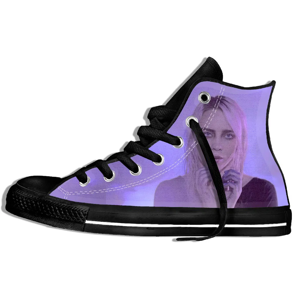 Модные Billie Eilish 3D повседневная обувь для мужчин/Женская обувь высокого качества в стиле Harajuku 3D печать Billie Eilish парусиновые туфли