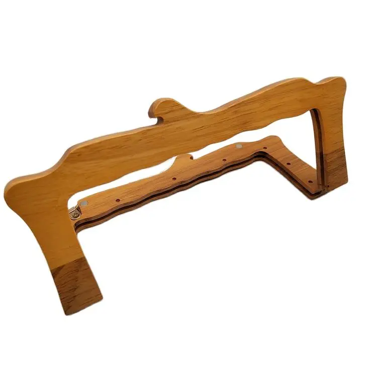 1 Set 25X12 Cm Rectangle Shape Solid Wood Material Wholesale High Quality Fashion Handmade Diy Wooden Purse Frame Obag Handles