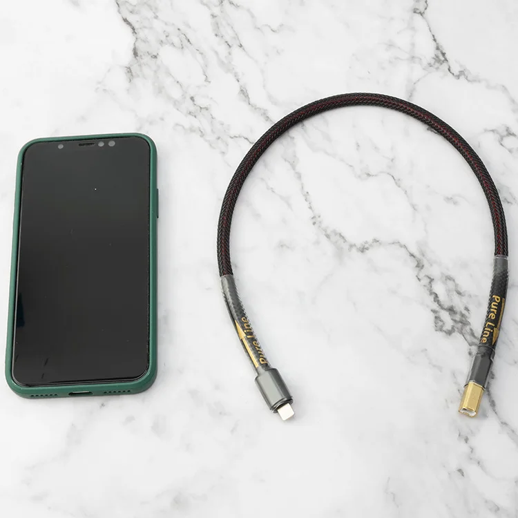 Canare HIFI DOCK usb DAC 케이블 오디오 증폭기 USB B-번개 인터페이스 휴대 전화 OTG 디코딩 케이블 iPhone13 PURELINE