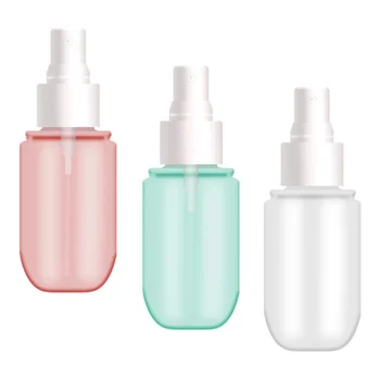 

3pcs 60ml Spray Bottles Empty Refillable Perfume Toner Disinfectant Pump Bottles (Green Transparent Red)