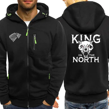 

Game Of Thrones Clothing Men 2020 Spring Autumn Fleece Brand Hoodies THE KING IN THE NORTH Male Streetwear Zip Sweatshirt Jacket