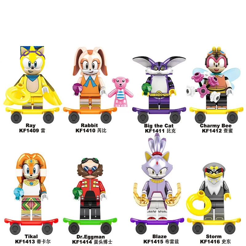 

Animals Bricks Building Tikal Plastic Blocks Ray Knuckles Rabbit Super Metal Silver Adventure Game Toys Gift For Kids KF6124