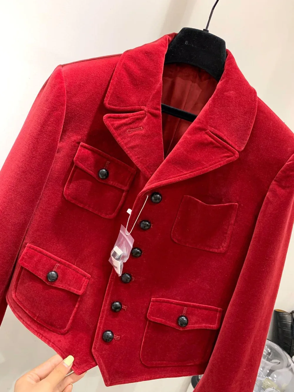 2019FW Осенняя Высококачественная Женская бархатная короткая куртка пальто Женская модная верхняя одежда пальто gdnz 9,15