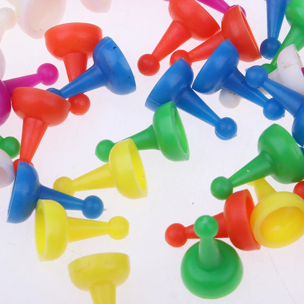 60pcs Multi Colors Halma Pieces Chessman for Chess Game Player Props Gifts