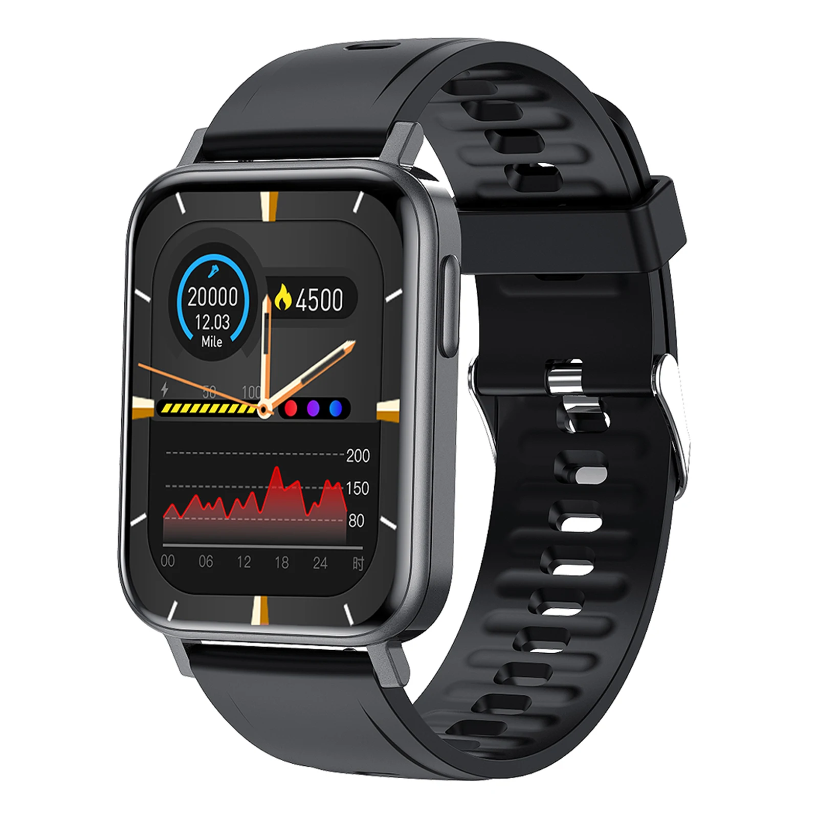 1.65” Full Touch Screen Smart Watch Men Bluetooth 5.0 Fitness Tracker Blood Oxygen Heart Rate Blood Pressure Monitor Smartwatch
