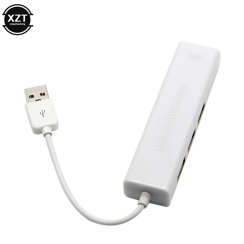 USB 이더넷 USB-RJ45 허브 이더넷 어댑터 네트워크 카드, 맥북 윈도우용 무료 랜 드라이버, 3 포트 USB 허브, 10 M, 100M