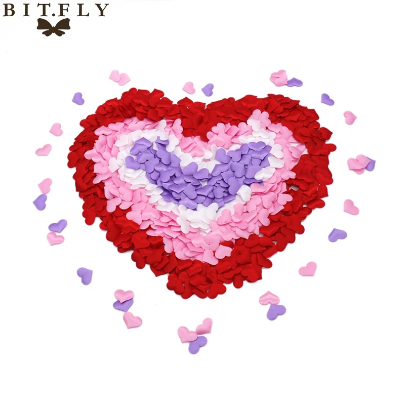 2cm 100pcs/Set Love Heart Shaped Artificial Flowers For Home Wedding Decoration Fake Flower Handmade Party DIY | Дом и сад
