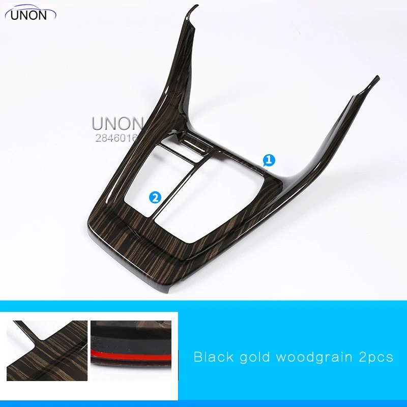 Black gold woodgrain Коробка переключения передач с блестками накладка наклейки для Toyota RAV4 XA50 RAV4 50 - Название цвета: Black gold woodgrain