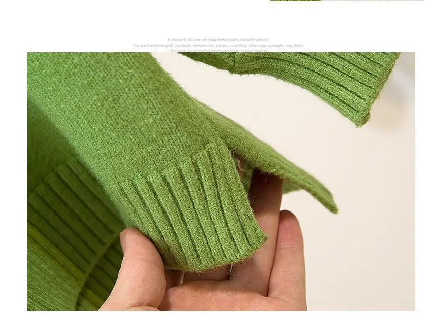 ICHOIX 2 шт. юбка комплект корейский стиль для женщин осень зима 2 шт. комплект одежды зеленый вязаный свитер теплый комплект из двух предметов