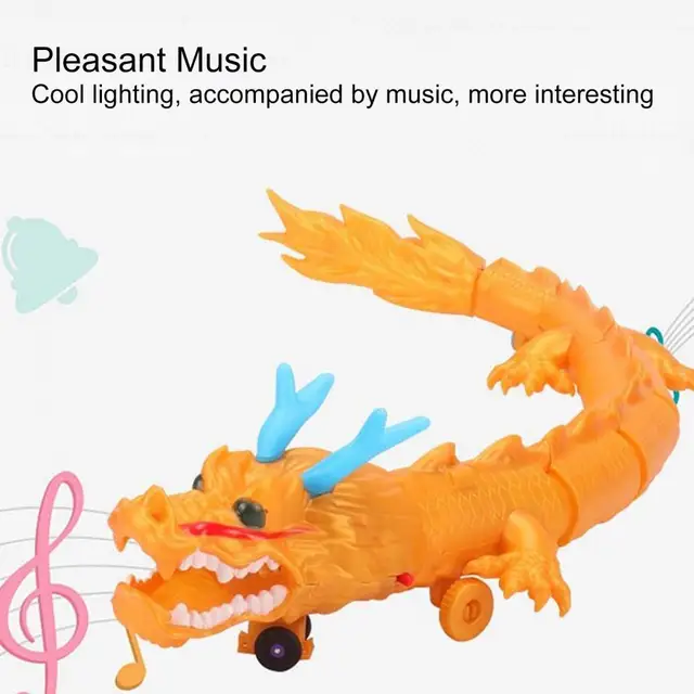 Lighting Music Toy Children Toy Automatically Avoid Obstacles Decorative Plastic Dinosaur Electric Chinese Dragon Toy for Night 4