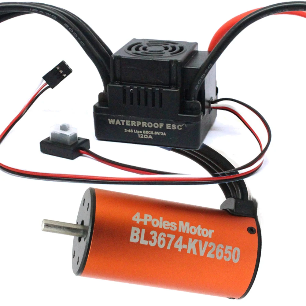 

3674 Programmer ESC Racing Brushless Motor Kit 3.175mm Shaft Truck For 1/10 RC Car Toy Accessories Electronic Speed Controller