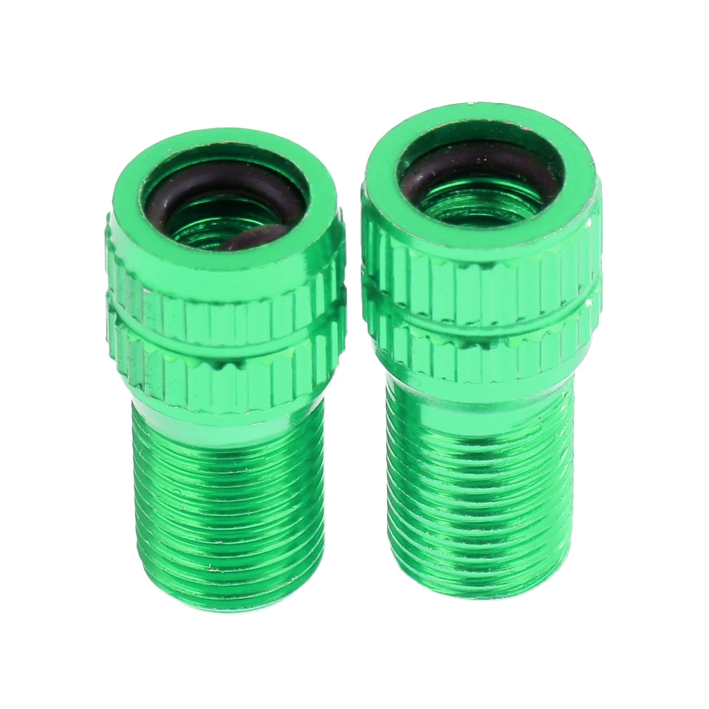 1 Pair Converter Presta to Schrader Bicycle Bike Valve Adaptor Tube Pump Tools Silver Green Blue Red Gold Black
