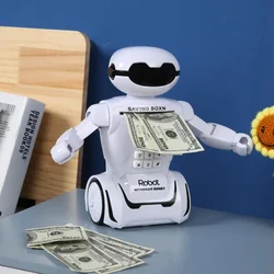 Lampe de bureau pour pièces de monnaie, éclairage sûr, cadeau pour enfants, mot de passe électronique créatif, Robot, tirelire, boîte de verrouillage, mini casier 