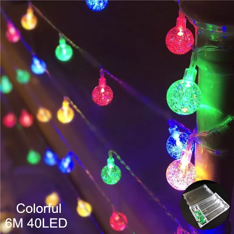 Гирлянда с колокольчиками, светодиодный Рождественский Декор для дома, подвесная гирлянда на Рождественское дерево, Декор, орнамент, Рождественский подарок на год - Цвет: 060-Colorful