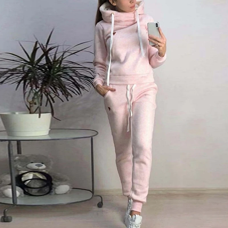 Style 4-Pink Женские наборы для бега, толстовки из кусков, комплекты спортивной одежды для женщин, 2 шт., толстовка с длинным рукавом, штаны, весенний осенний костюм, комплект, спортивный костюм - Цвет: Style 4-Pink