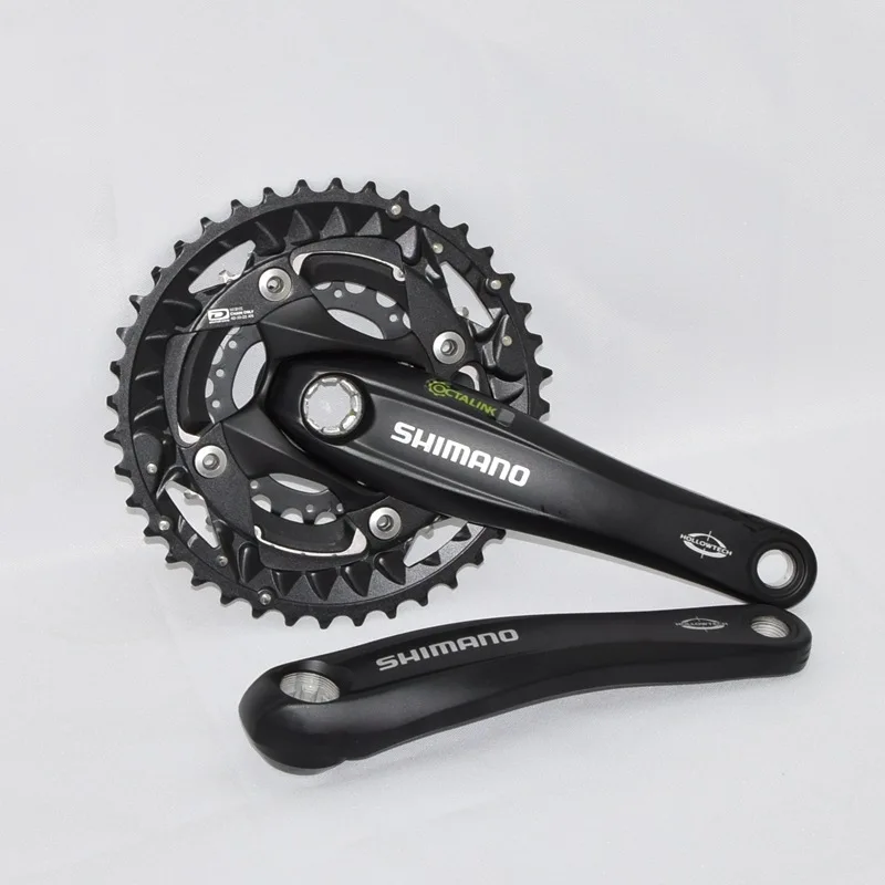 Shimano M523 святить цельное шлицевой шатун со звездами для велосипеда Шестерни 10-Скорость шатун для горного велосипеда 30 Скорость диаметра окружности болтов