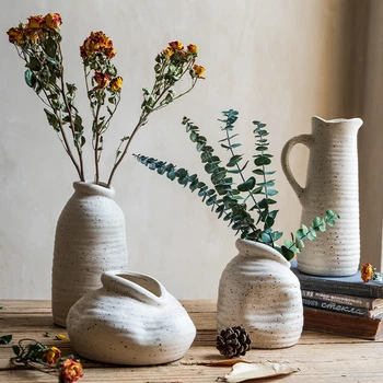 

Creative Statue Ceramic Portrait Flower Pot Vase Home Living Room Outdoor Indoor Garden Yard Balcony Decoration Ornaments Retro